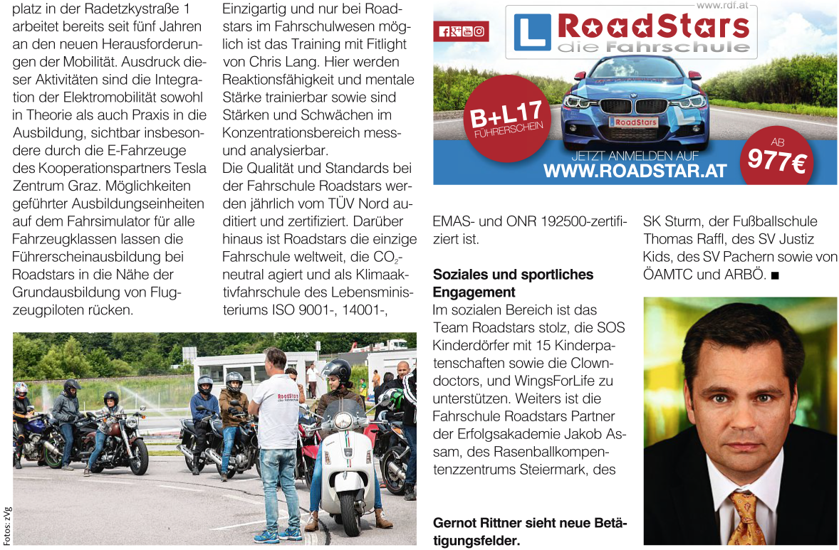 Krone: Die Zukunft des Fahrens - Elektroautoausbildung - Presse Fahrschule Roadstars Graz